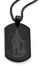 Lord Hanuman Chalisa Pendant Necklace | Black Spiritual Jewelry