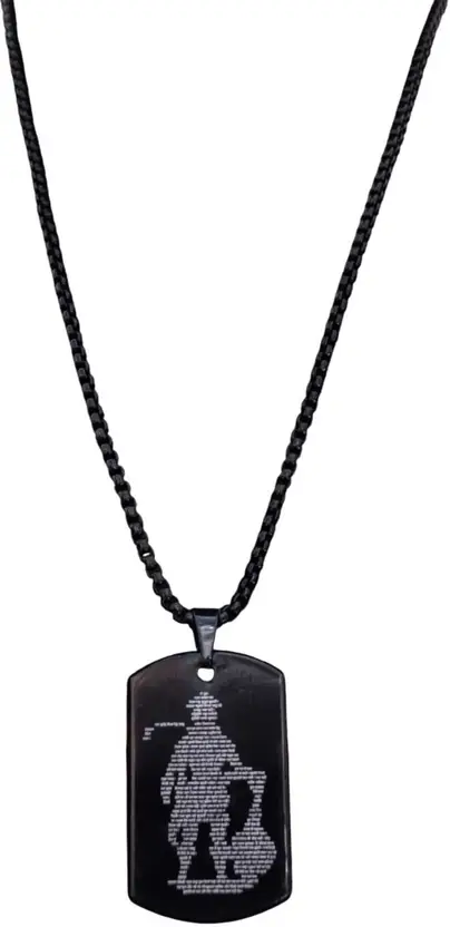 Lord Hanuman Chalisa Pendant Necklace | Black Spiritual Jewelry