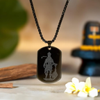 Lord Hanuman Chalisa Pendant Necklace | Black Spiritual Jewelry
