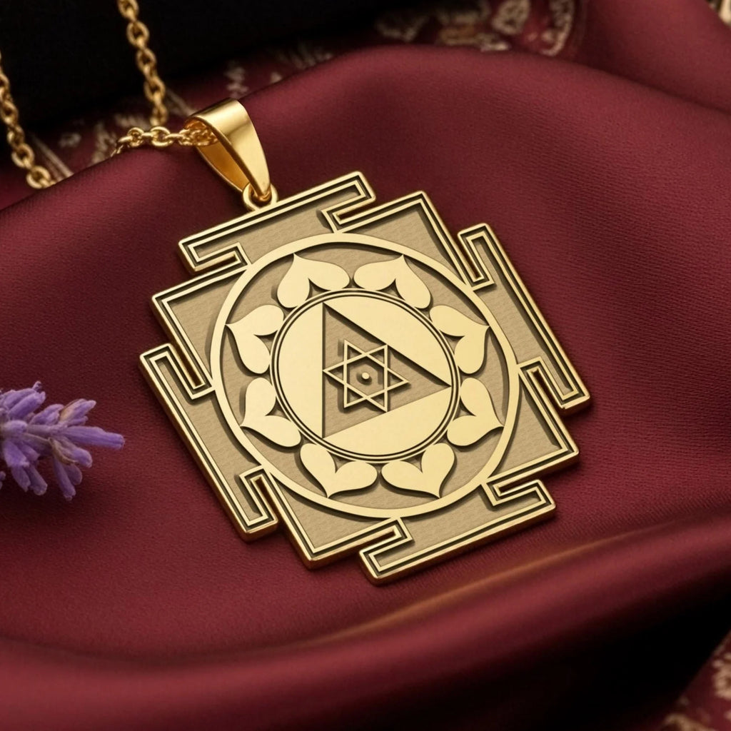 Ganesh Yantra Spiritual Protection Pendant | Silver & Plated Options - Divine Guardian for Yoga Zen