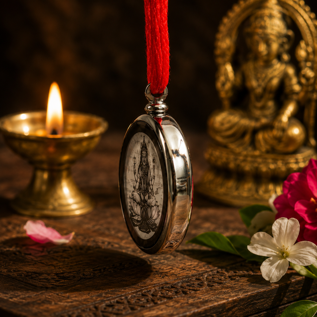 Maa Kamakhya Temple Pendant Necklace | Sacred Hindu Goddess Locket | Premium Spiritual Jewelry